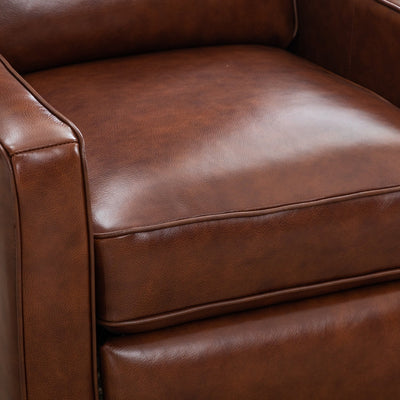 Pushback Recliner Chair, Fabric Armchair Push Back Recliner with Rivet Decoration, Single Sofa Accent Chair