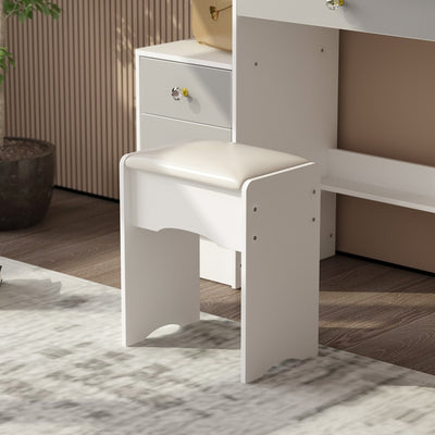 Makeup Vanity Set with Mirror and stool