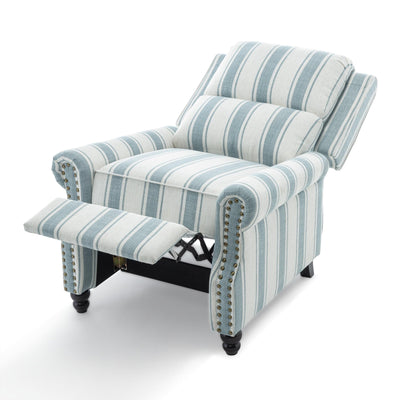 Manual Pushback Recliner Chairs with Nailhead Trim