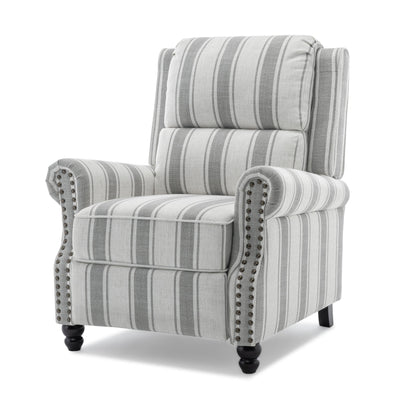 Manual Pushback Recliner Chairs with Nailhead Trim