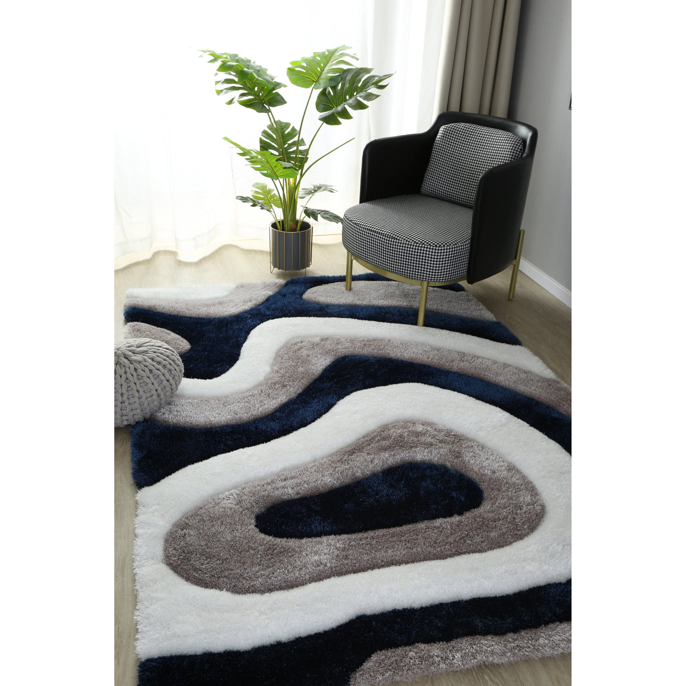 Mateos Shag Abstract Designed Area Rug