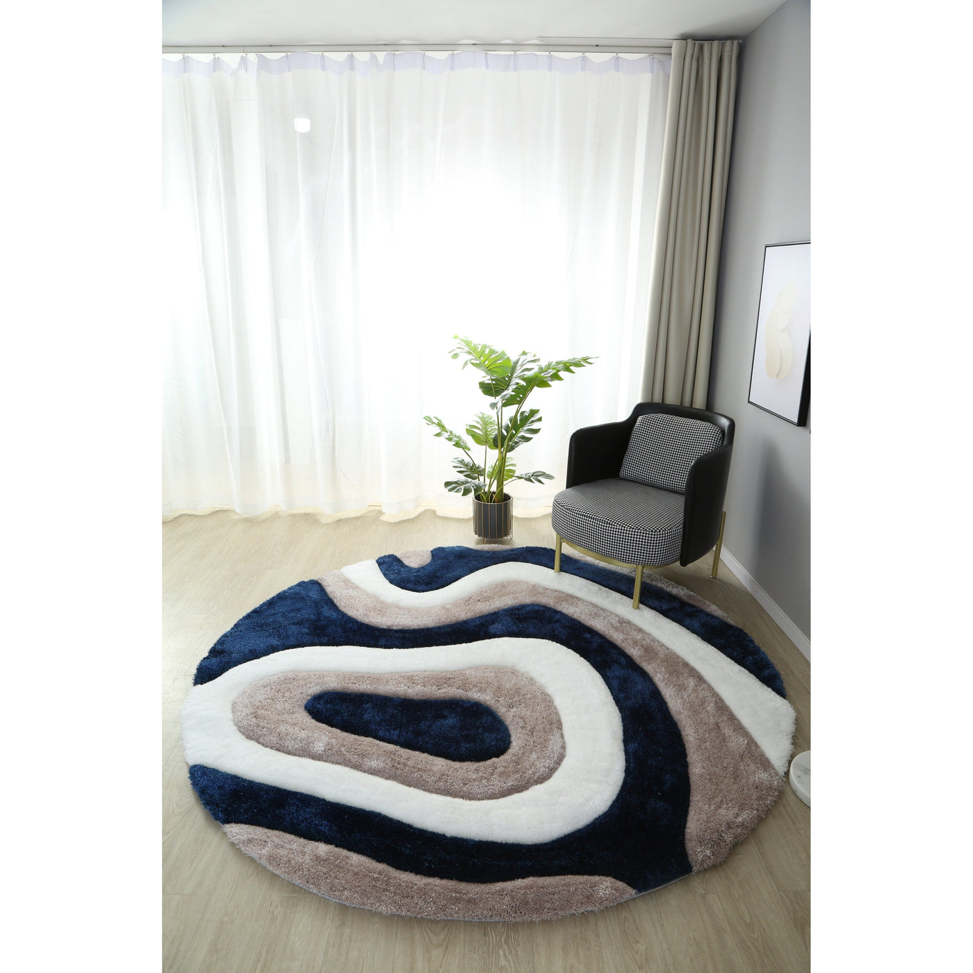 Mateos Shag Abstract Designed Area Rug