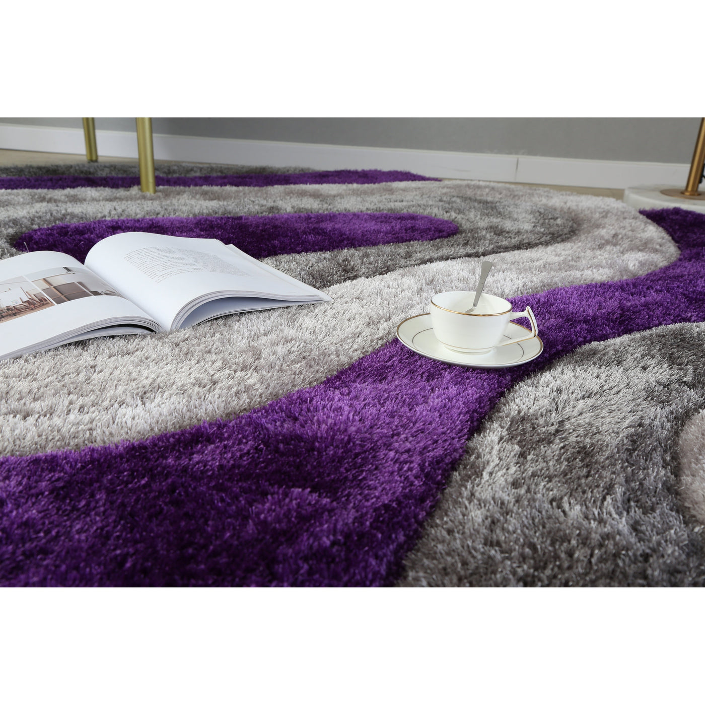 Mateos Shag Abstract Designed Area Rug