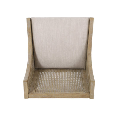 Maurers Cane and Wood Upholstered Dining Chairs (Set of 2) by Christopher Knight Home