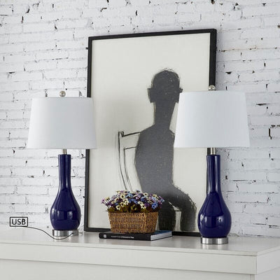 28.5 Ceramic Table Lamp Set with USB (Set of 2)