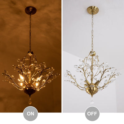 Maxax 4 - Light Unique Classic / Traditional Chandelier with Crystal Accents