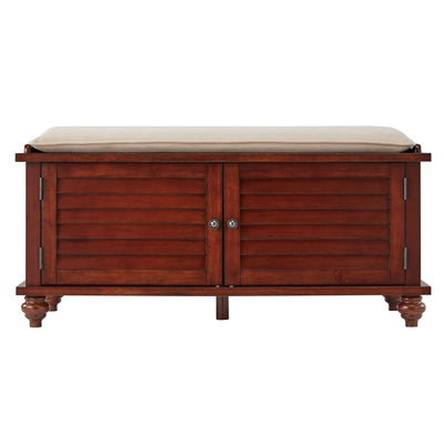 Maybelle Velvet Cushion Shutter Door Storage Bench by iNSPIRE Q Classic