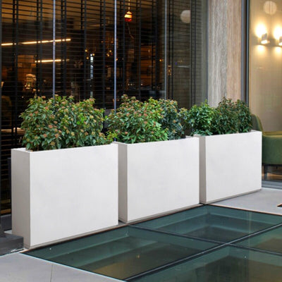 Metallic Heavy Planter for Outdoor Plants, 38Lx10Wx30H Inches Tall and Long Metal Divider Planter Box - 38x30x10