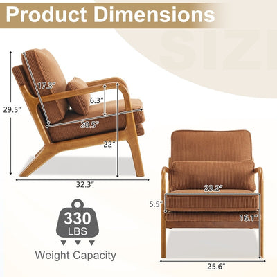 Mid Century Modern Upholstered Accent Chair