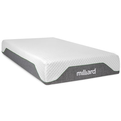 Milliard Memory Foam Mattress 10 inch Firm, Bed-in-a-Box/Pressure Relieving, Classic