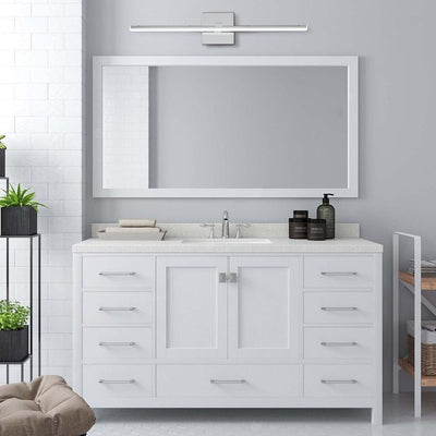 Minimalist Chrome Dimmable LED Linear Vanity Light