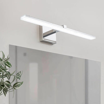 Minimalist Chrome Dimmable LED Linear Vanity Light