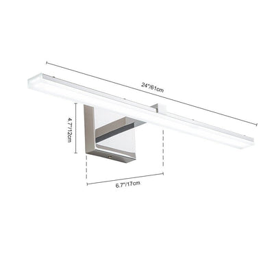 Minimalist Chrome Dimmable LED Linear Vanity Light