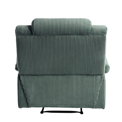 Modern Corduroy Manual Recliner Chair, Lounger Adjustable Recliners with Wide Armrest