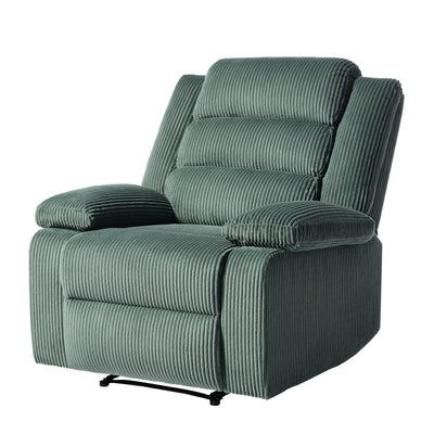Modern Corduroy Manual Recliner Chair, Lounger Adjustable Recliners with Wide Armrest