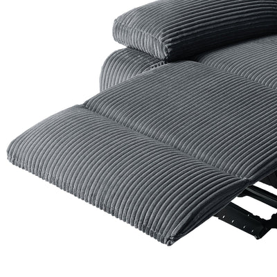 Modern Corduroy Manual Recliner Chair, Lounger Adjustable Recliners with Wide Armrest