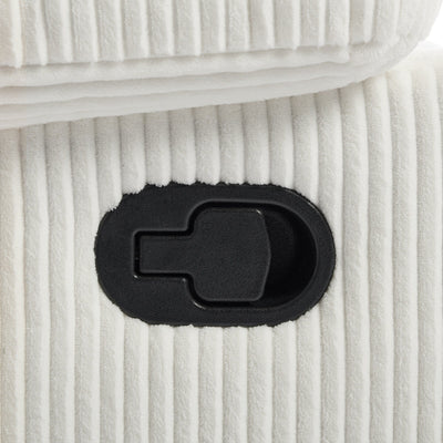 Modern Corduroy Manual Recliner Chair, Lounger Adjustable Recliners with Wide Armrest