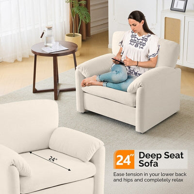 Modern Elephant Ears Armchair Accent Sofa Comfortable Seating for Living Room & Bedroom