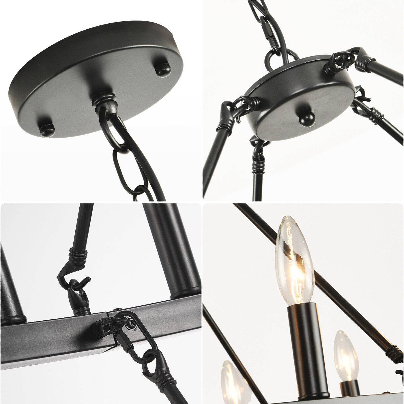 Modern Farmhouse Chandelier 2 Tier Round Wagon Wheel Chandelier Large High Ceiling Light.