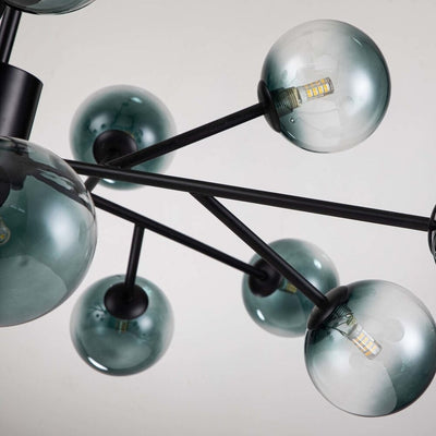 Modern Large Bubble Sputnik Chandelier in Black or Gold for Dining Room