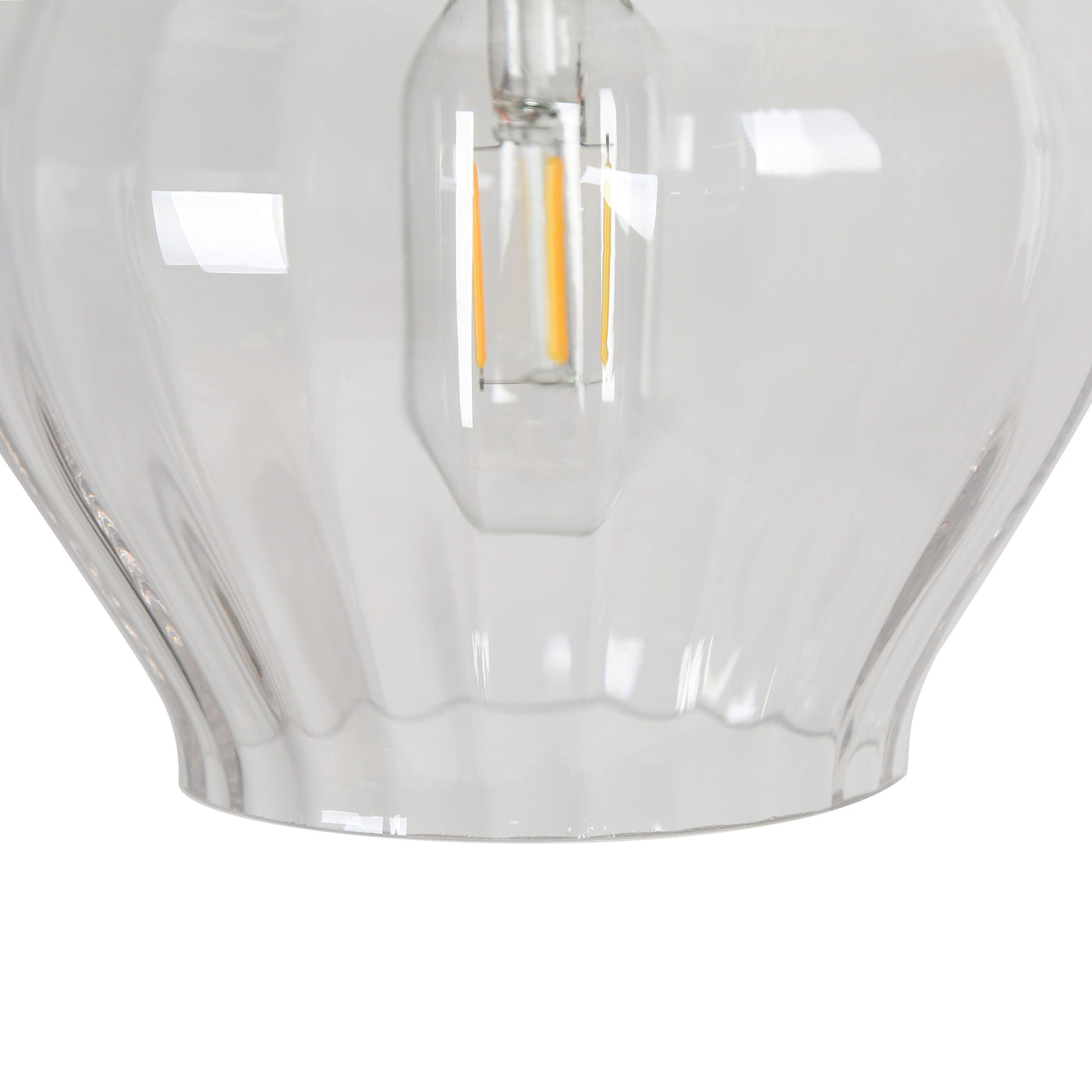 Coria Mid-century Modern Brass Pendant Light 1-Light Chic Dimmable Kitchen Island Lamp Fluted Glass Dining Room