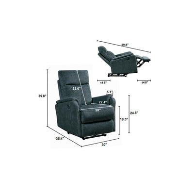 Modern Power Recliner Chair with USB, Full Head & Lumbar Support