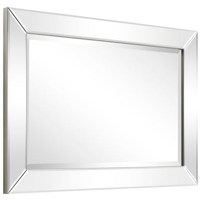 Beveled Rectangular Clear HD Wall Mounted Mirror for Bathroom, Vanity, Bedroom Mirrors, 3 sizes