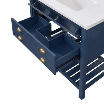 Monterey 37 Farmhouse Single Bathroom Vanity with Top