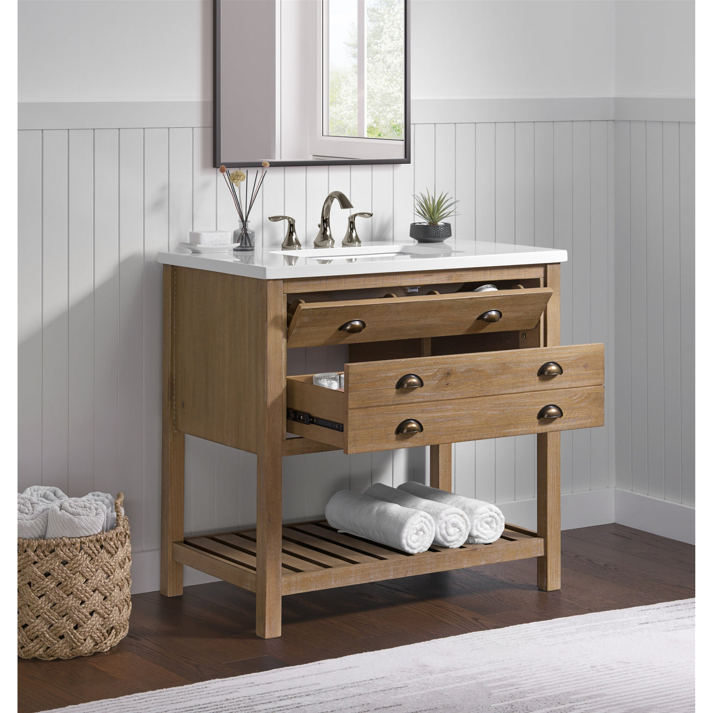 Monterey 37 Farmhouse Single Bathroom Vanity with Top