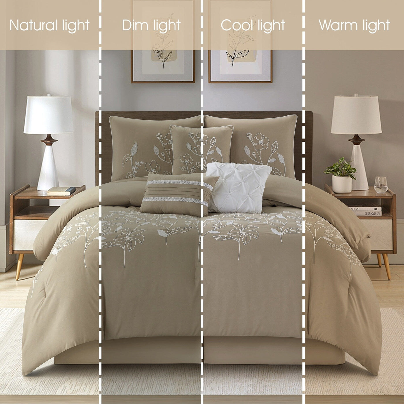 Nanshing Taylor 7 Piece Floral Botanical Comforter Set