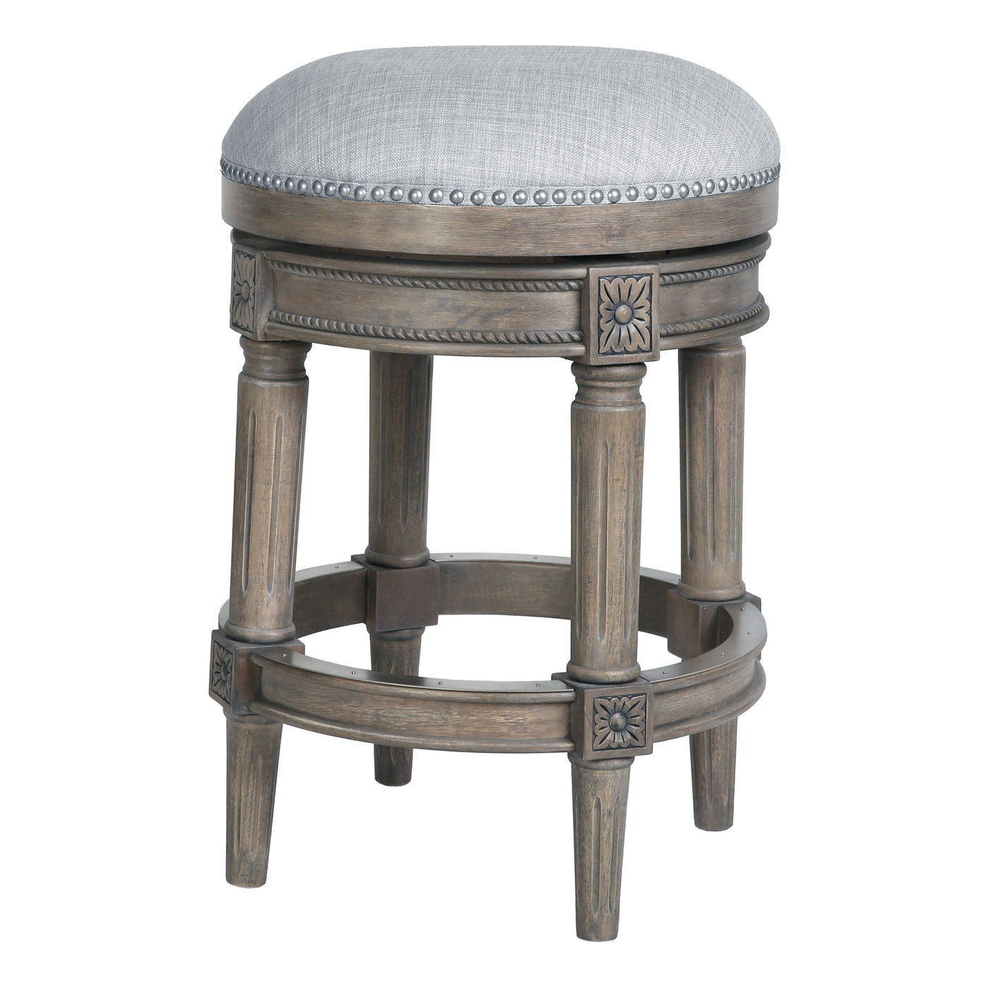 New Ridge Home Goods Chapman Backless Swivel 26 Counter-Height Bar Stool - Counter Height