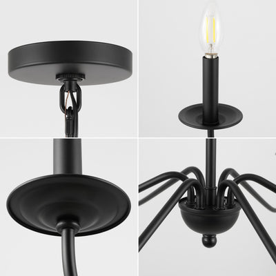 34.75 6-Light Iron LED Chandelier, by JONATHAN Y