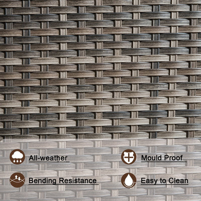 OVIOS 5-piece Patio Furniture Wicker Outdoor High-back Seating Set