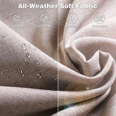 OVIOS 5-piece Patio Wicker High Back Conversation Set