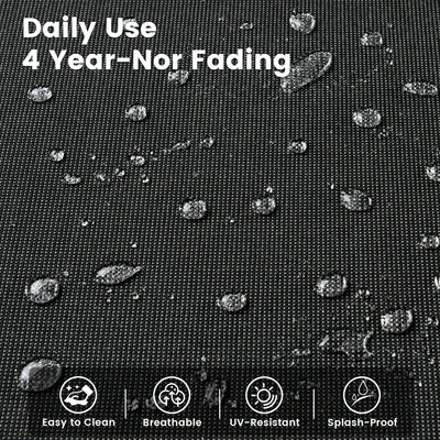 OVIOS 9 Pieces Outdoor Wicker Swivel Chair Set With Fire Table