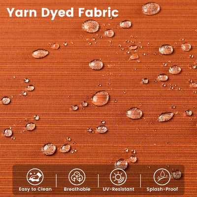 OVIOS 9 Pieces Outdoor Wicker Swivel Chair Set With Fire Table