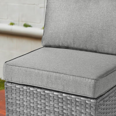 OVIOS Deep Seat Wicker 11-piece Sectional Set Swivel Chairs Fire Pit