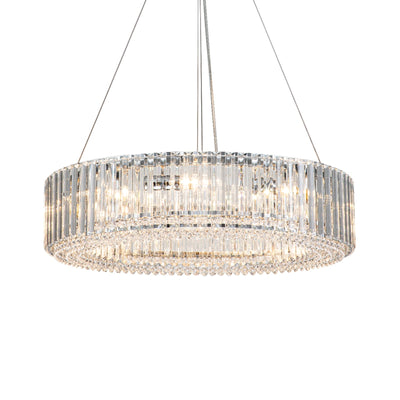 OYIPRO 6/8/12-Light Modern Round Crystal Chandelier Drum Shape Pendant Light for Kitchen Island