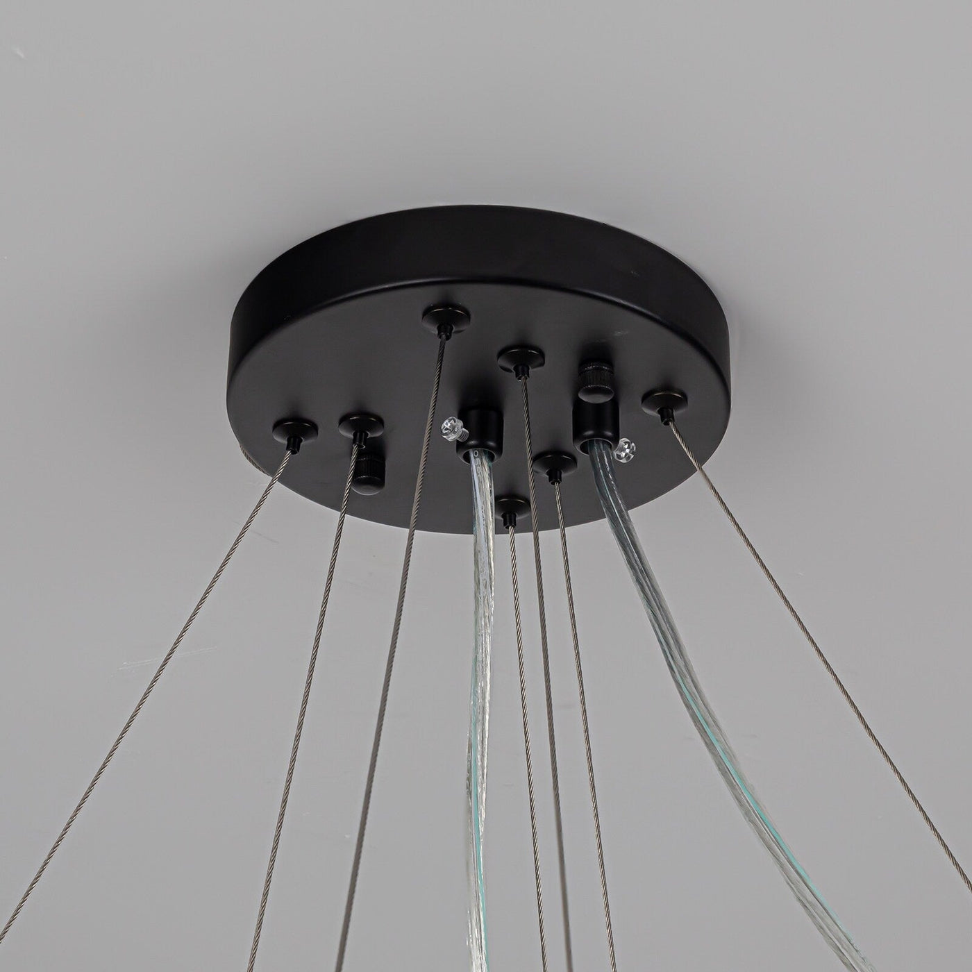 OYIPRO 6/8/12-Light Modern Round Crystal Chandelier Drum Shape Pendant Light for Kitchen Island