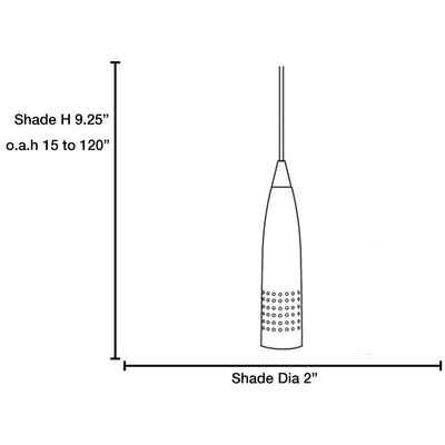 Odyssey LED Bullet Brushed Pendant