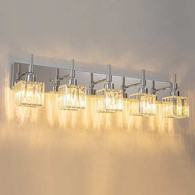 Ora Modern Dimmable Crystal Bathroom Light Fixtures Over Mirror Glam Vanity Lights