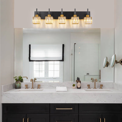 Ora Modern Dimmable Crystal Bathroom Light Fixtures Over Mirror Glam Vanity Lights