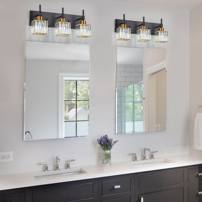 Ora Modern Dimmable Crystal Bathroom Light Fixtures Over Mirror Glam Vanity Lights