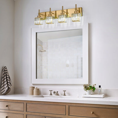 Ora Modern Dimmable Crystal Bathroom Light Fixtures Over Mirror Glam Vanity Lights