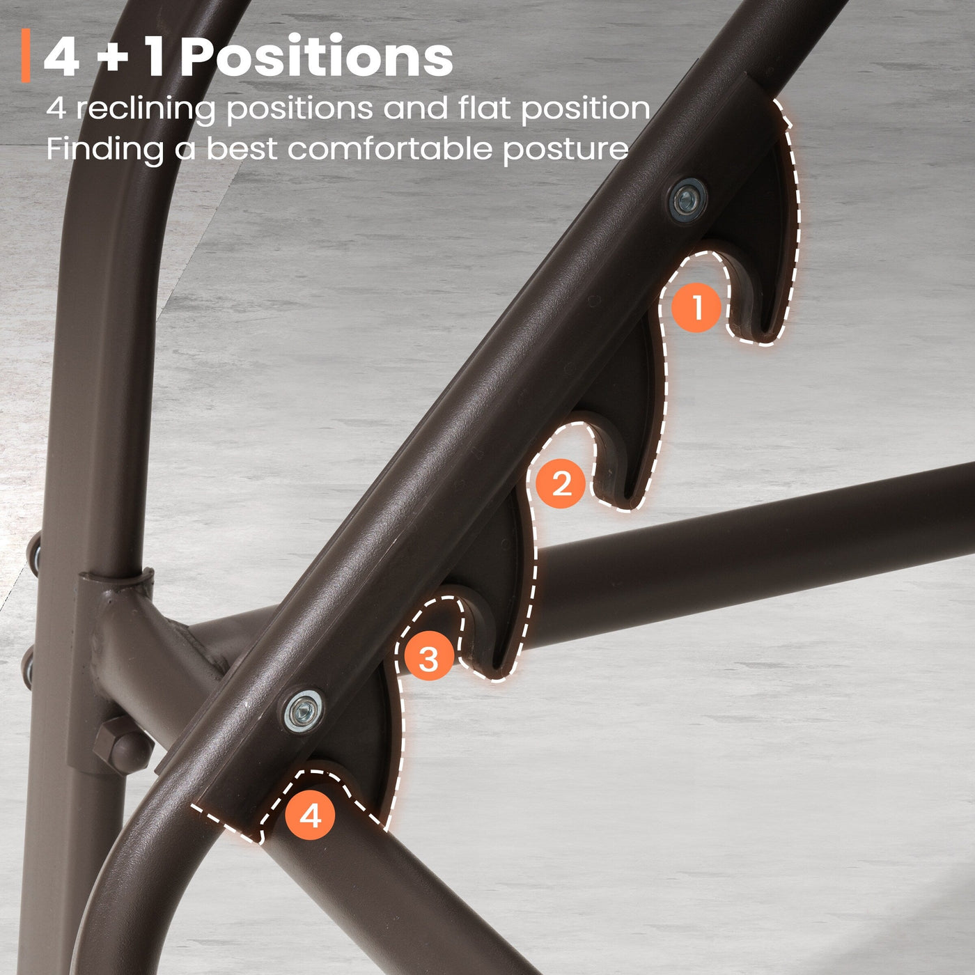 Outdoor Adjustable Patio Chaise Lounge Chair with Cushion Beach Poolside