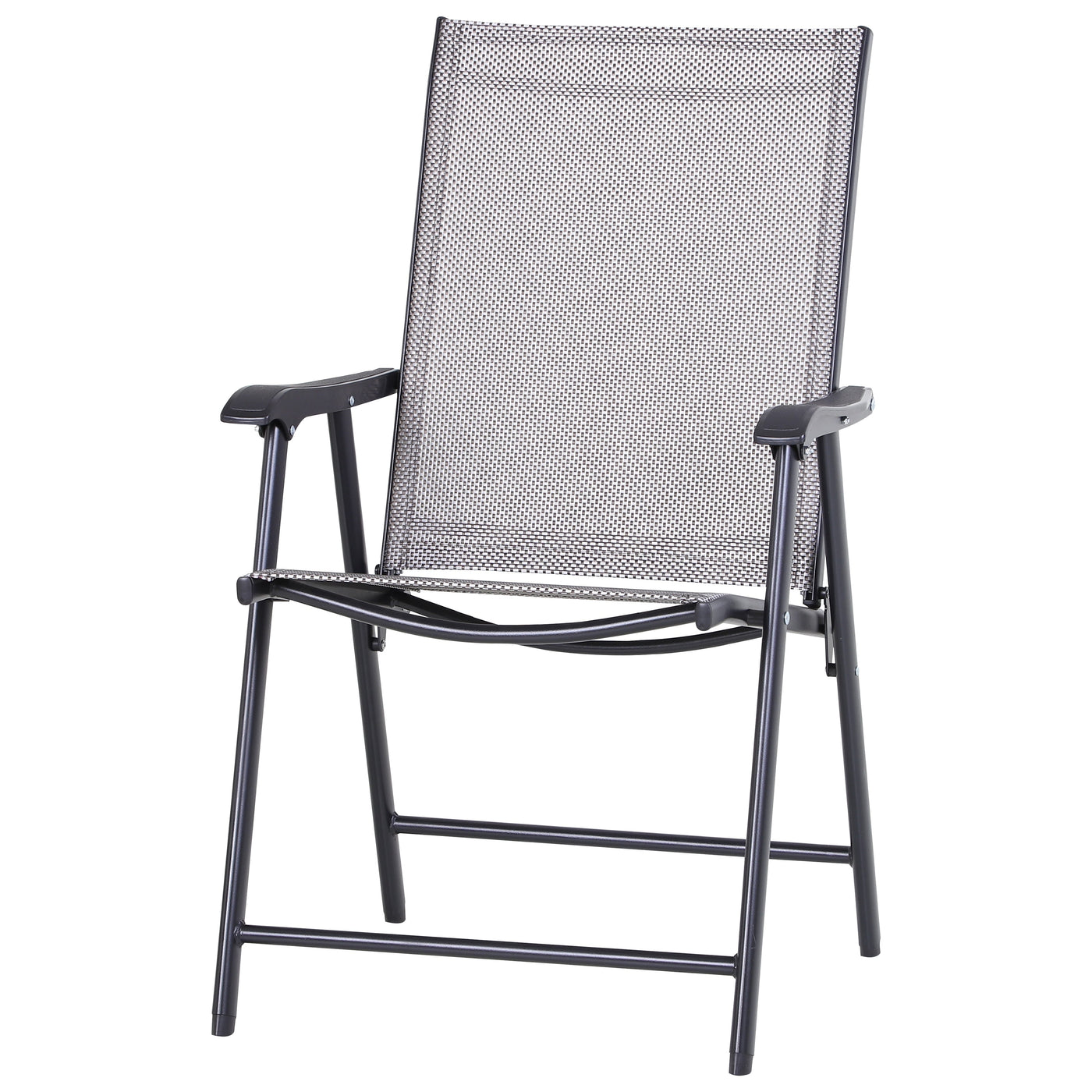 Outsunny 4-piece Folding Patio Chair Set with a Simple & Chic Design, Comfortable for the Deck, Garden, Yard & Travel