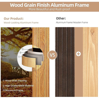 Outdoor Hardtop Gazebo with Galvanized Steel Double Roof & Aluminum Frame, Outdoor pergola with Premium Curtains and Nettings