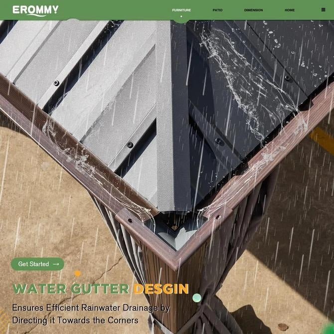 Outdoor Hardtop Gazebo with Galvanized Steel Double Roof & Aluminum Frame, Outdoor pergola with Premium Curtains and Nettings