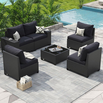 Outdoor Patio Furniture Sets with 4in Thicken Cushion