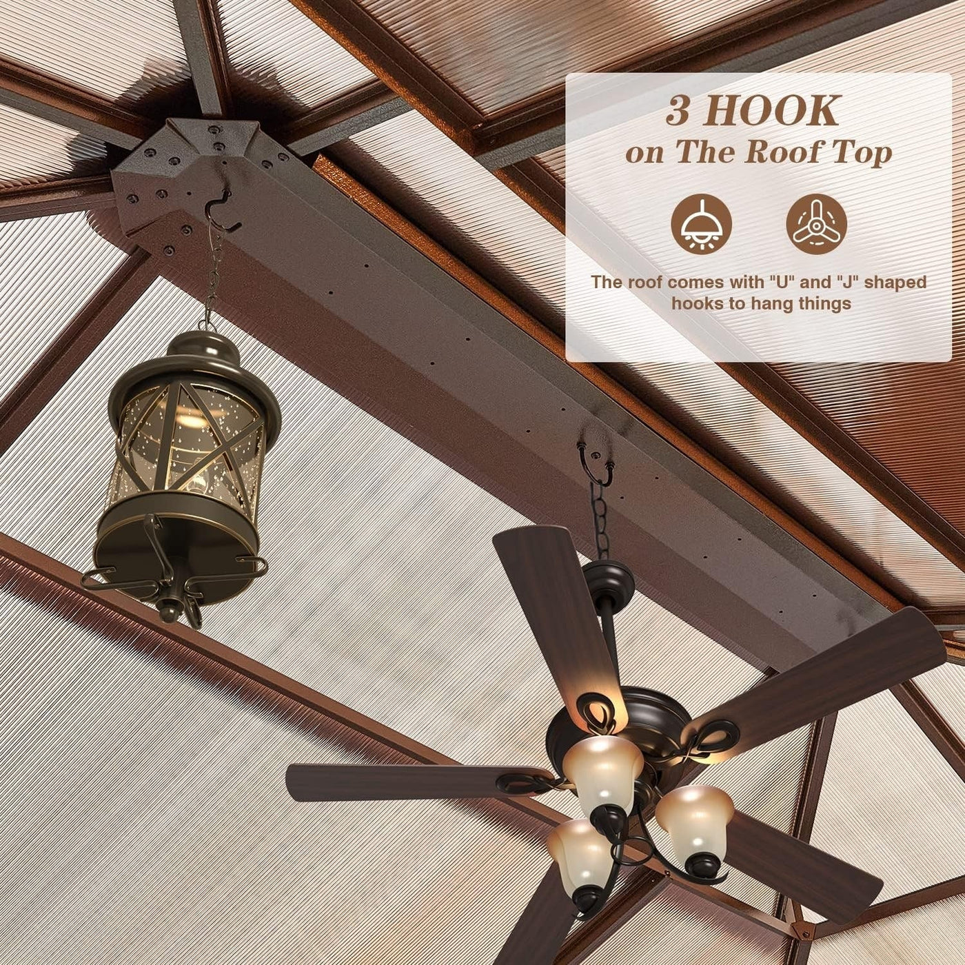 Hardtop Gazebo for Backyard – Permanent Pergola with Netting, Curtains & Double Roof, All-Weather Outdoor Shelter